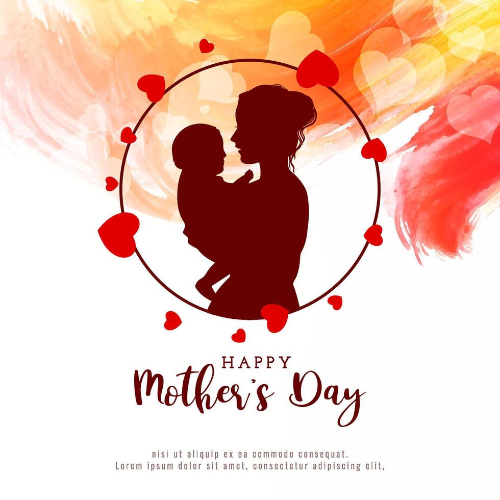 Beautiful Happy Mother's day celebration lovely background design vector