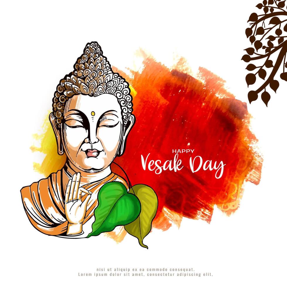 contento vesak día y Buda purnima festival celebracion antecedentes vector