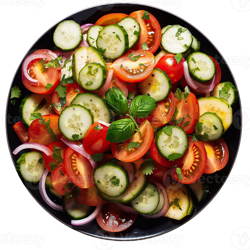 Fresh salad isolated on transparent background png