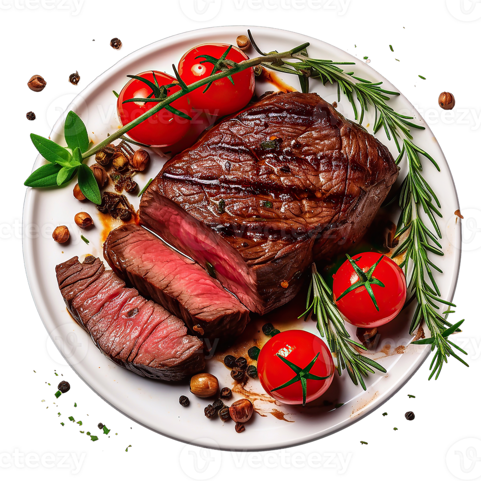 Uncooked grill meat isolated on transparent background png