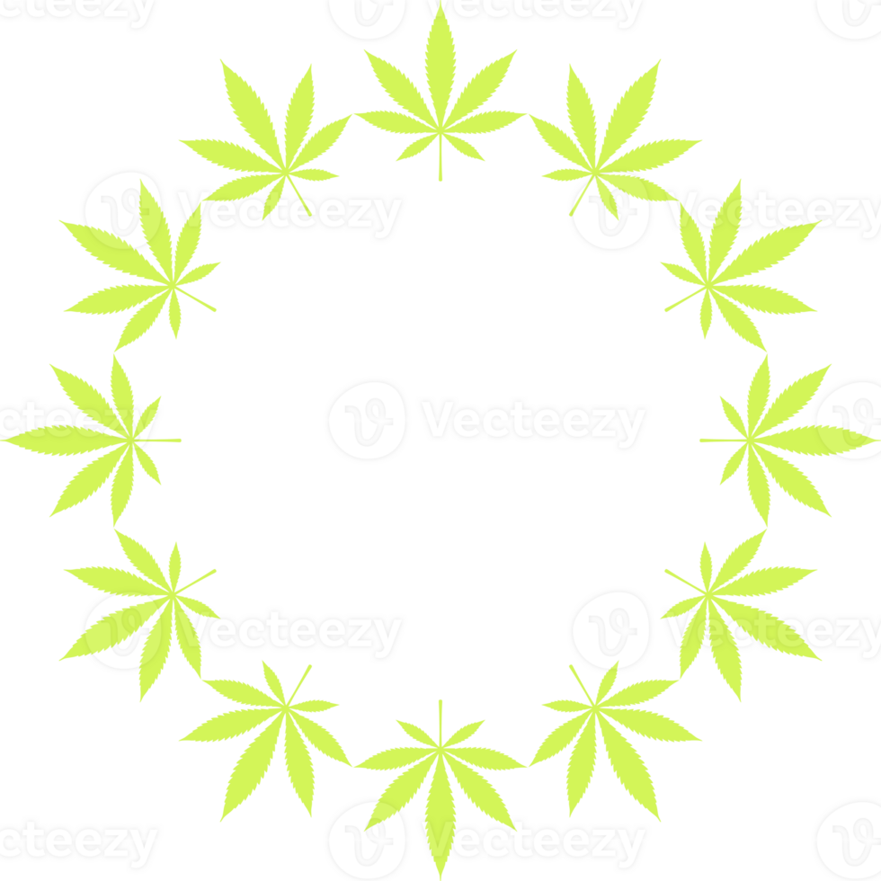 Cannabis ebenfalls bekannt wie Marihuana Pflanze Blatt Silhouette Kreis gestalten Komposition, können verwenden zum Dekoration, aufwendig, Hintergrund, Abdeckung, Kunst Illustration, Textil, Stoff, Mode, oder Grafik Design Element png
