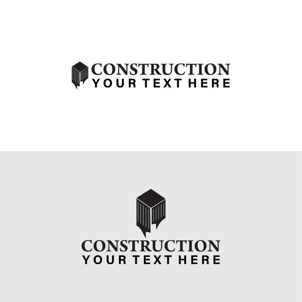 Real estate, property, house, and construction business logo design vector