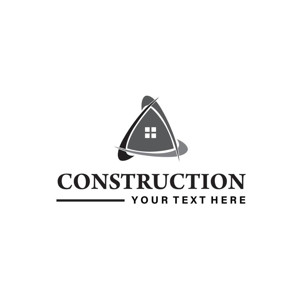 Real estate, property, house, and construction business logo design vector