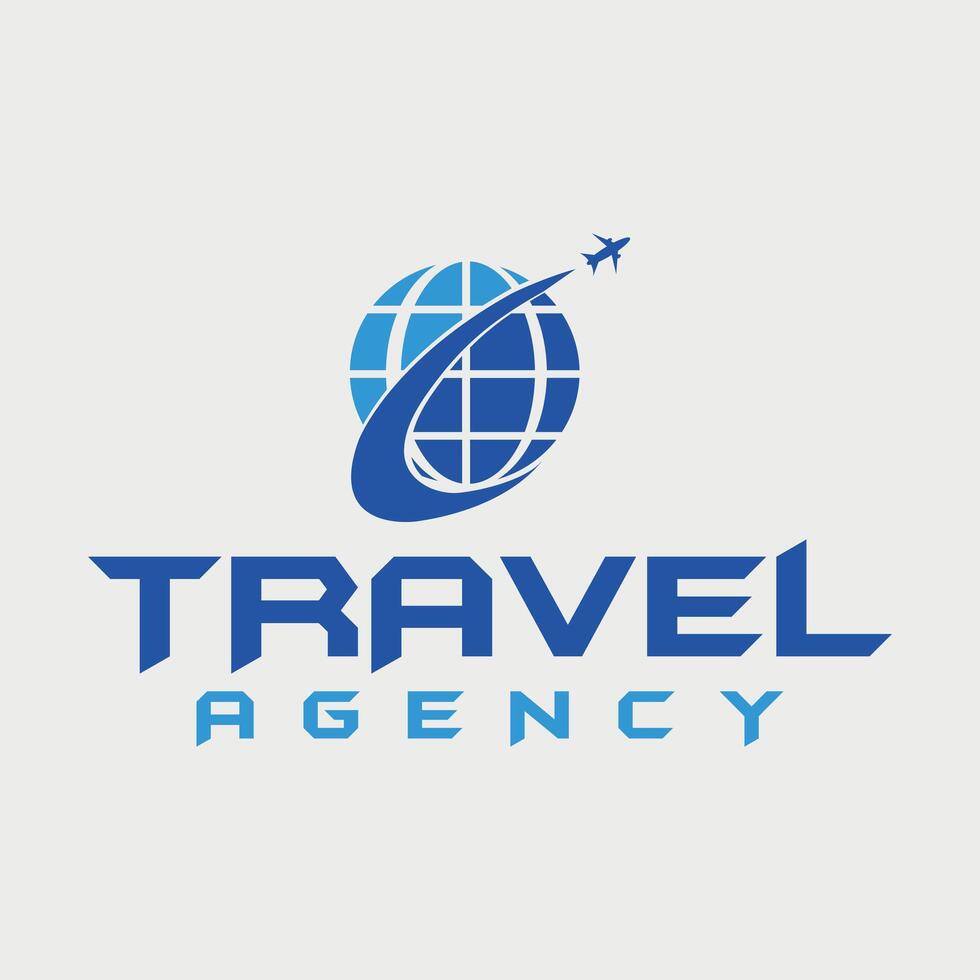 Travel agency tourism mountain beach vacation outdoor adventure logo design vector