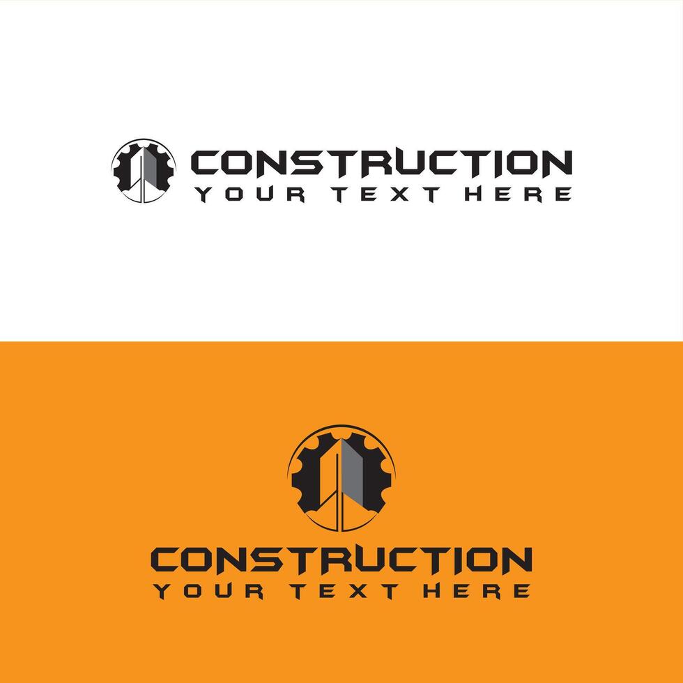 Construction home house modern creative minimalist business logo design vector