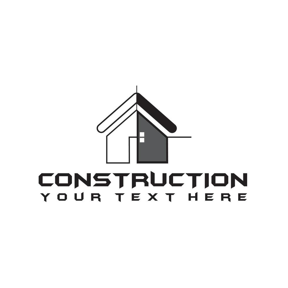 Real estate, property, house, and construction business logo design vector