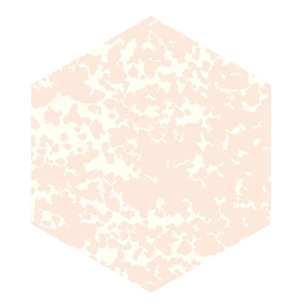 Simple empty hexagon with texture isolated on white background. Template for design. illustration. vector