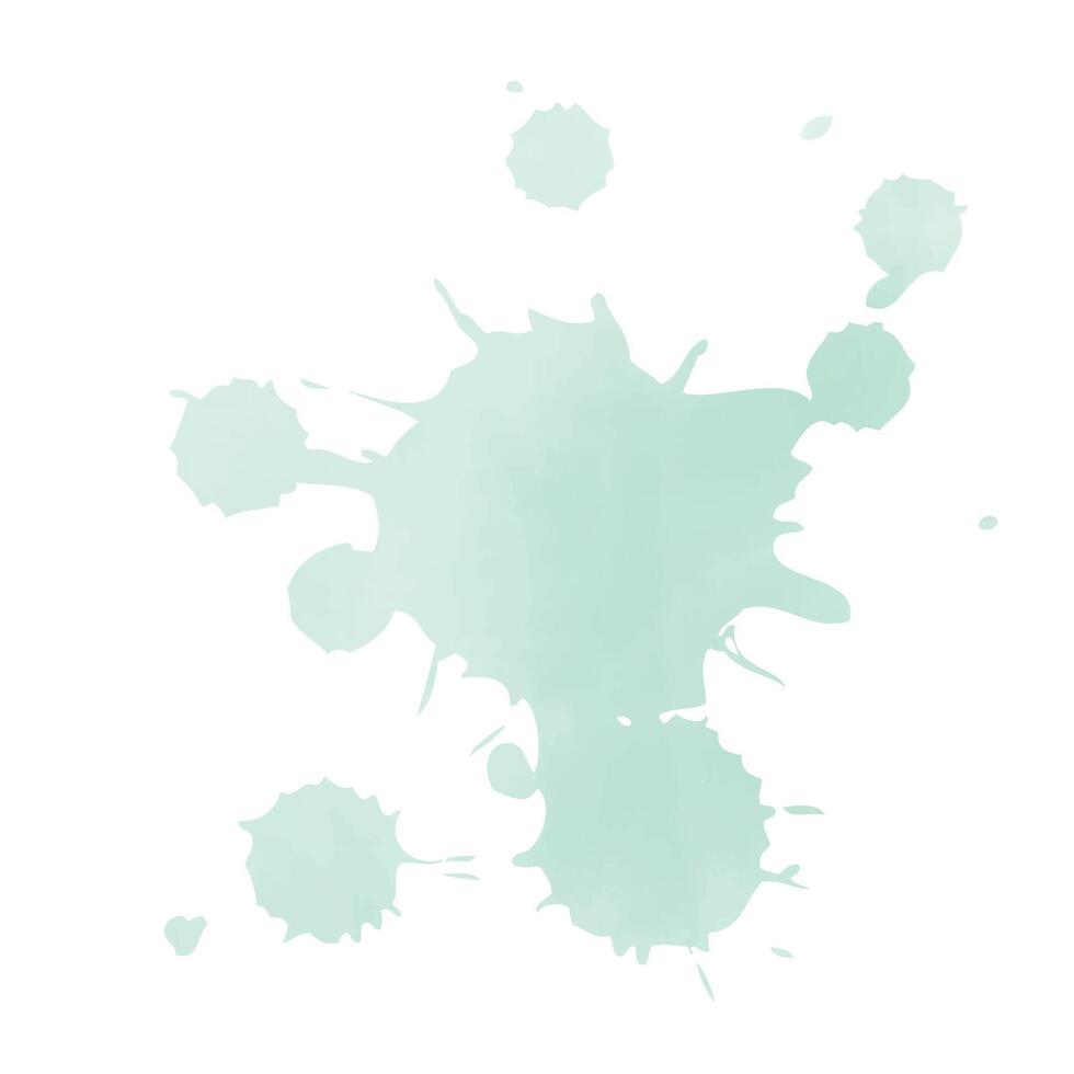 verde color mano dibujado acuarela líquido mancha. resumen agua manchas Escribiendo soltar elemento para diseño, ilustración, fondo de pantalla, tarjeta. ilustración aislado en blanco antecedentes. vector