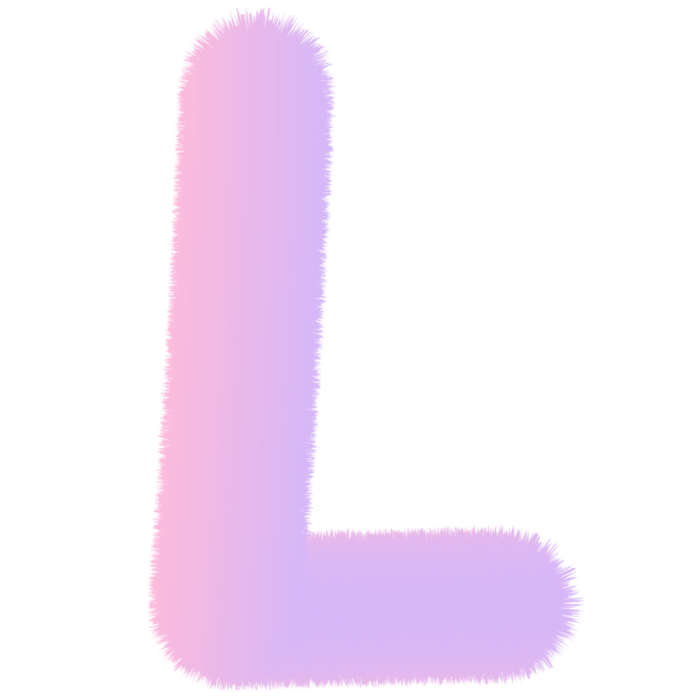 Pink and purple fuzzy letters png