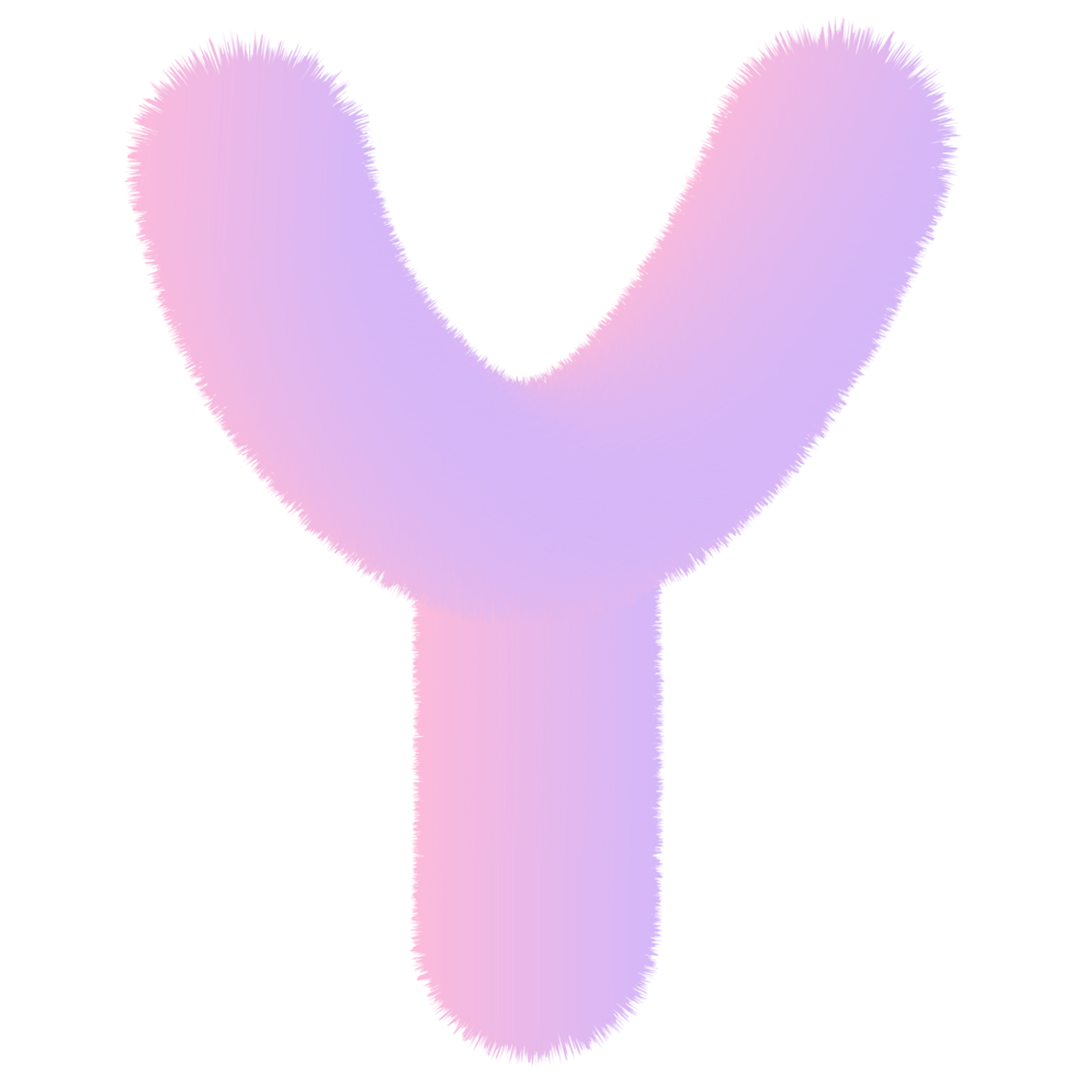 Pink and purple fuzzy letters png