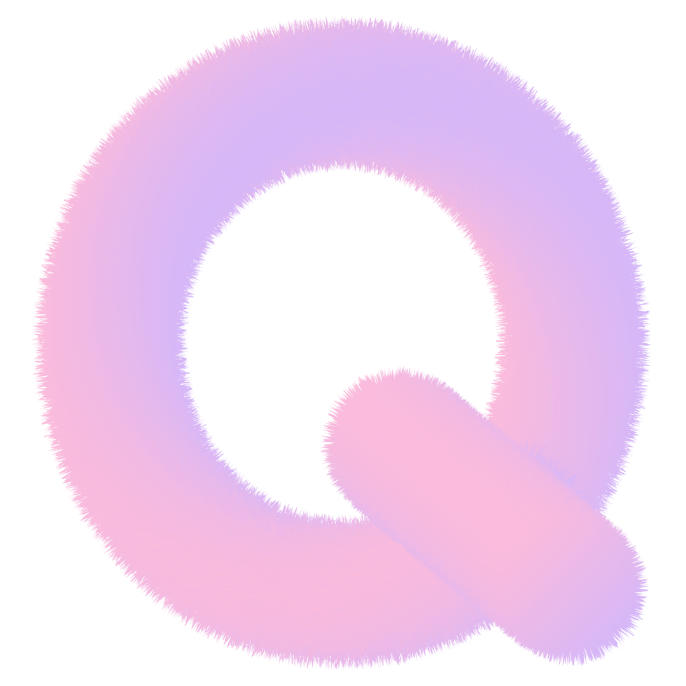 Pink and purple fuzzy letters png