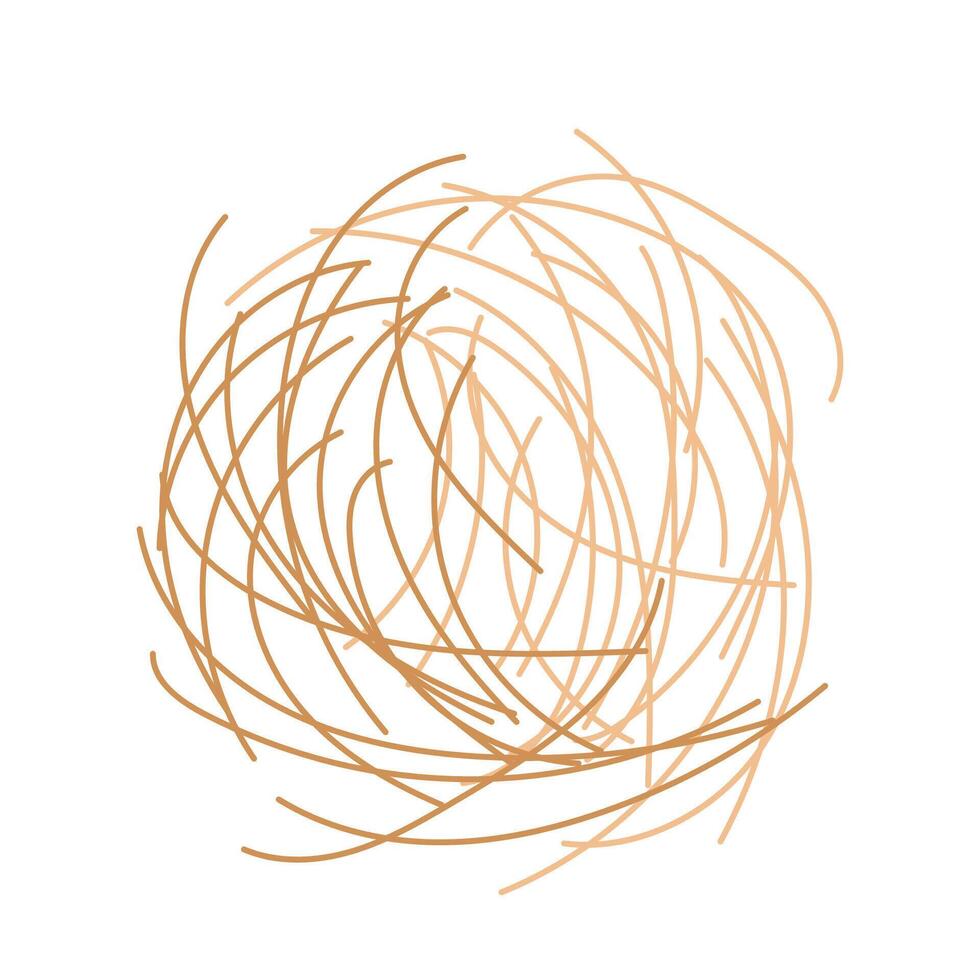 Tumbleweed in flat style isolated on white background. Dry old bush, plant, circle shape. Wild west symbol, dessert grass. Element for print, banner, card, brochure, logo. vector