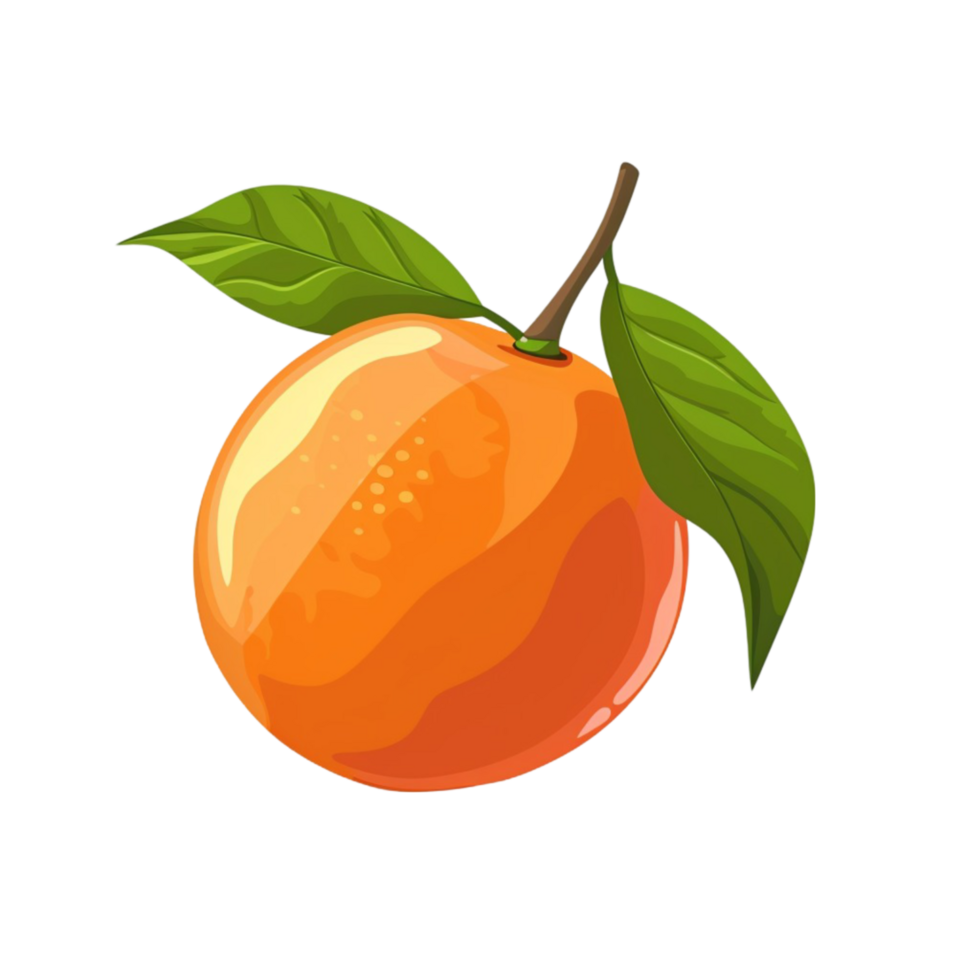 Generated AI Tropical fruit orange isolated on transparent background