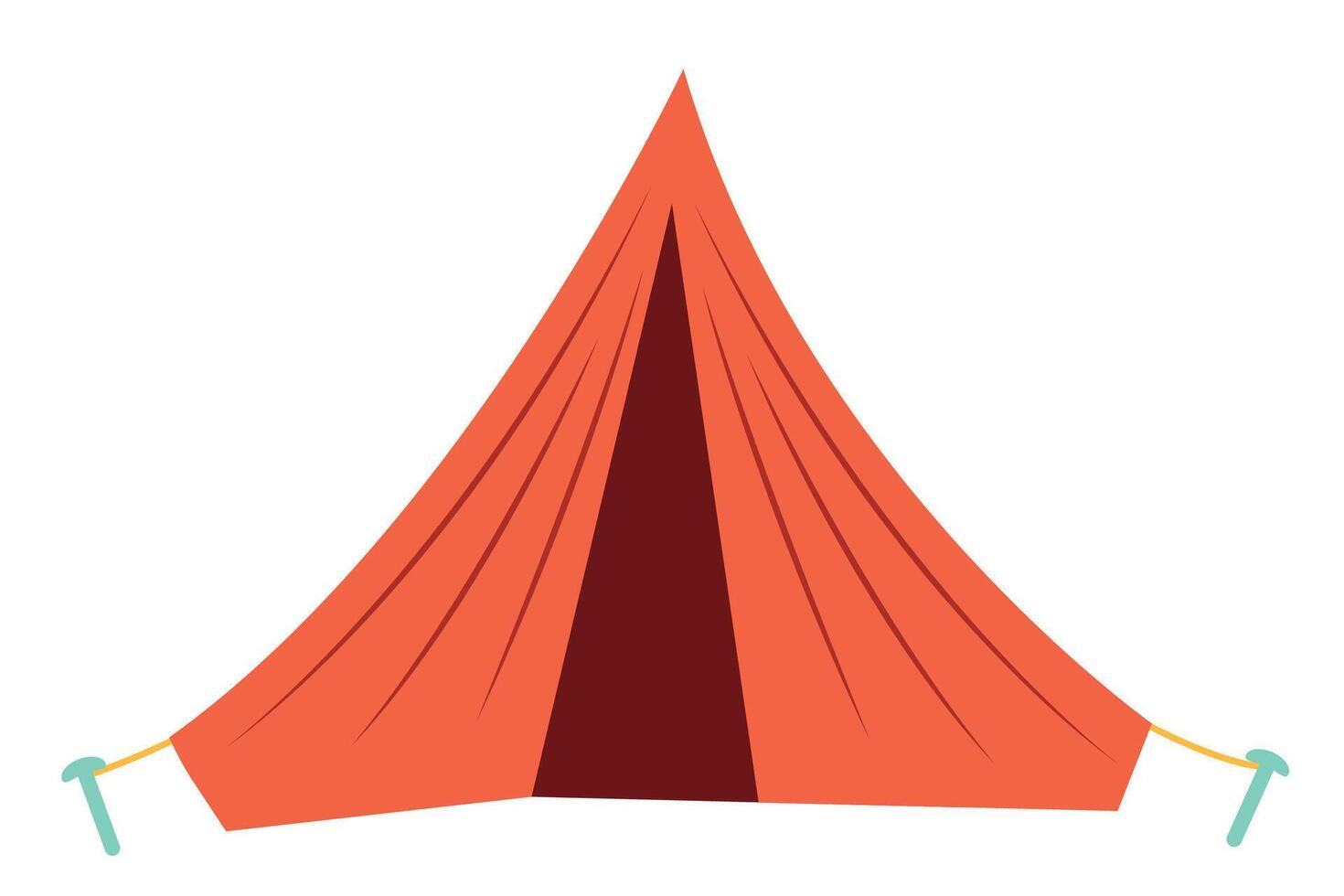 Tent. Flat illustration isolated on white background. Element for print, banner, card, brochure, logo. vector