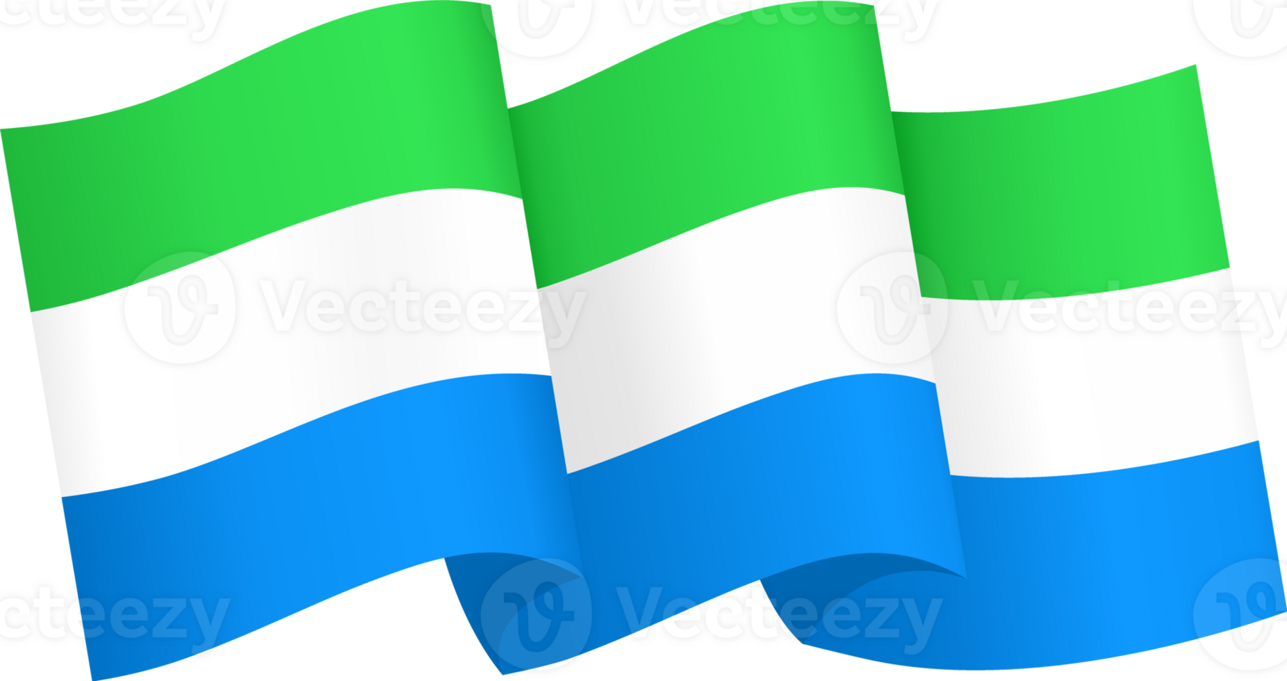 Sierra Leone flag wave png