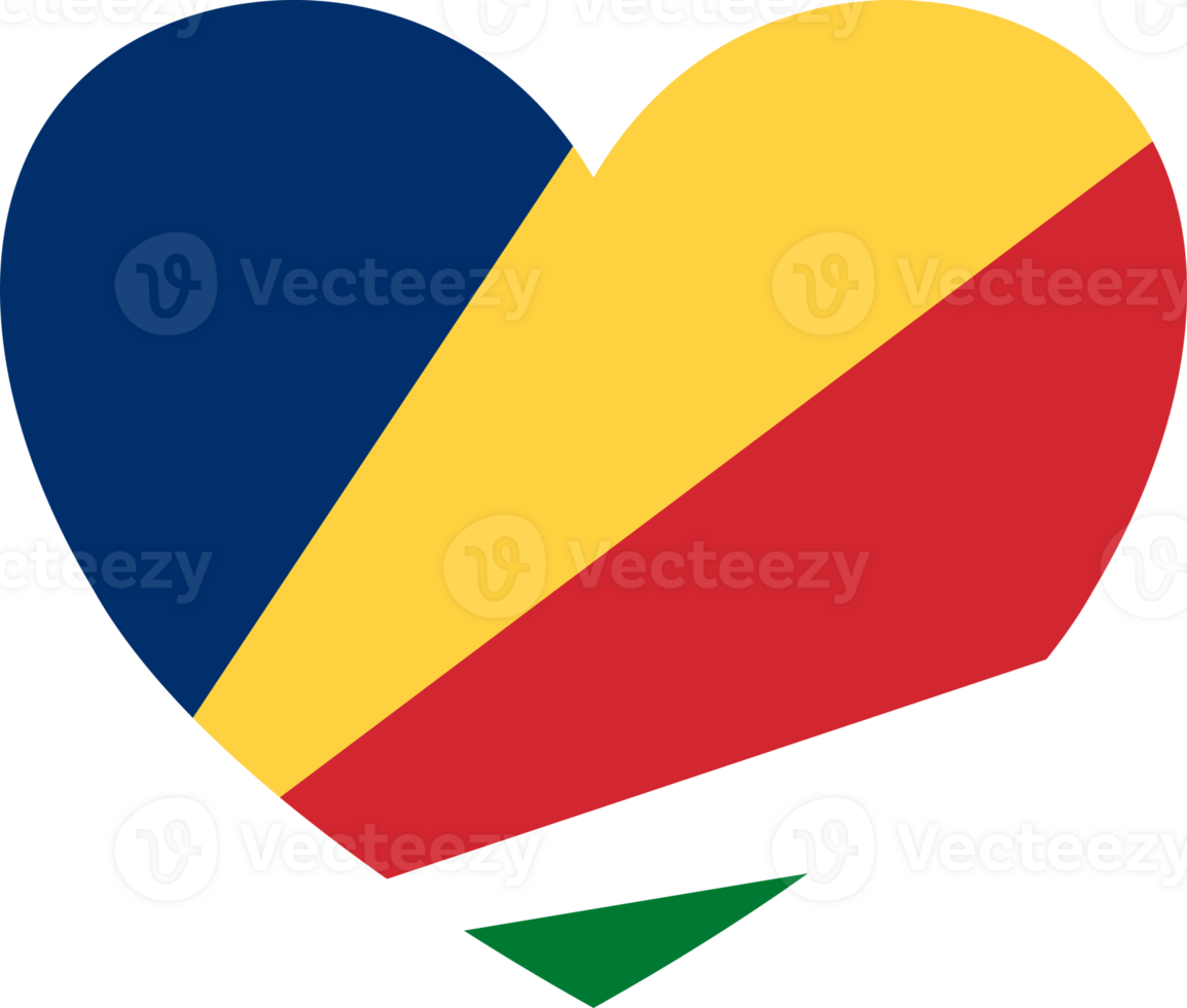 Seychelles flag heart shape png