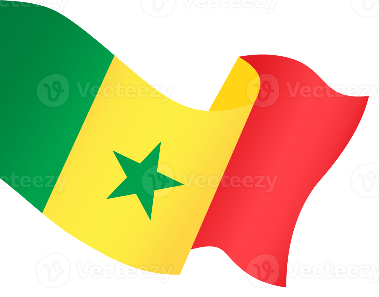 senegal flagga Vinka png