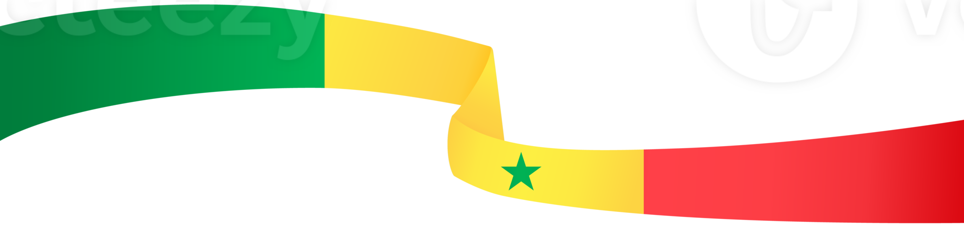 Senegal flag wave png