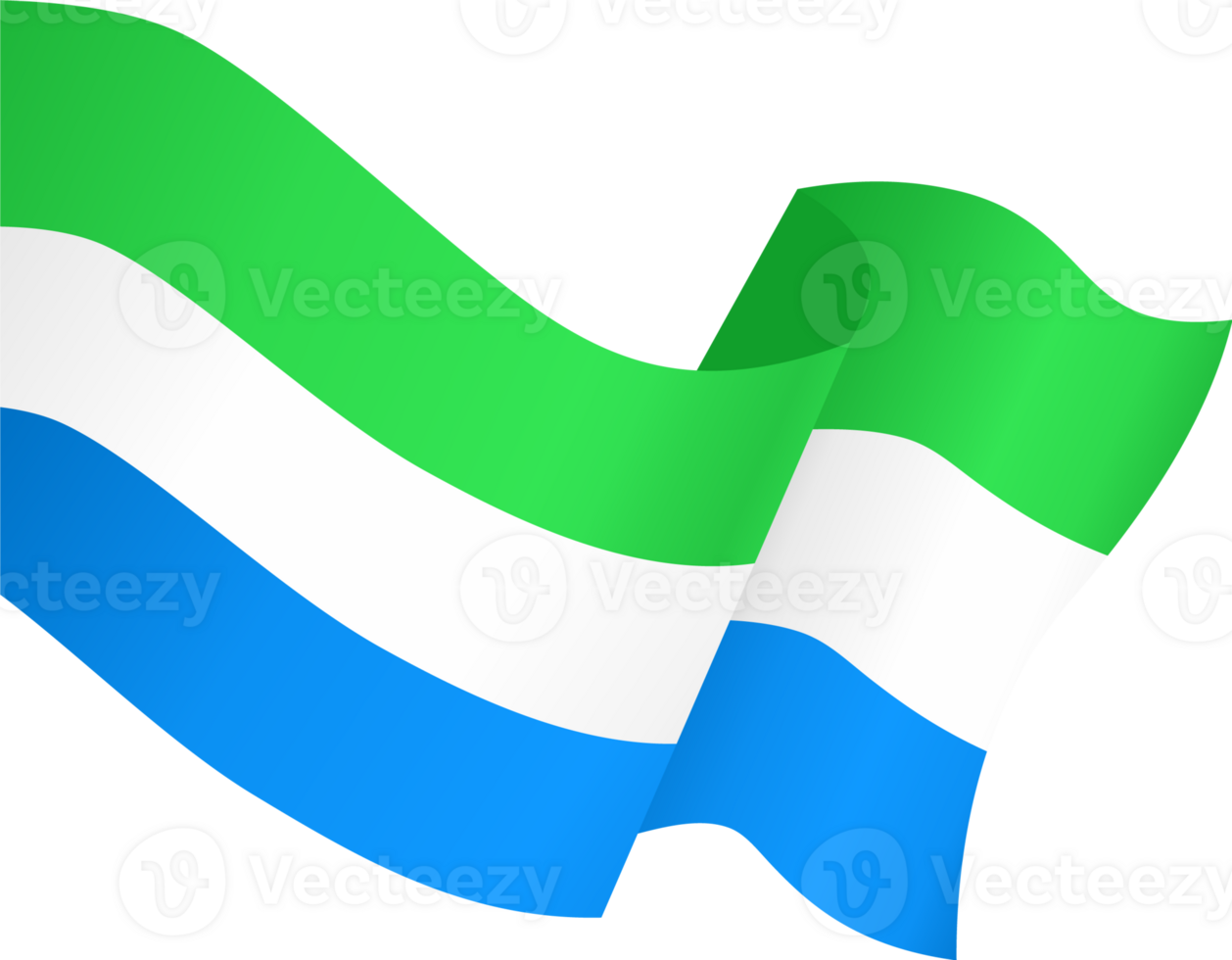 Sierra Leone flag wave png