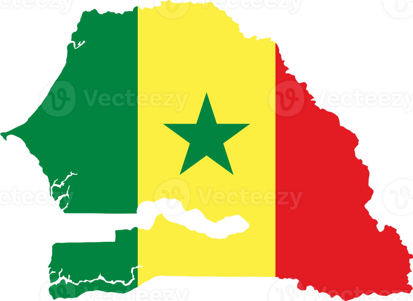 Senegal map flag png