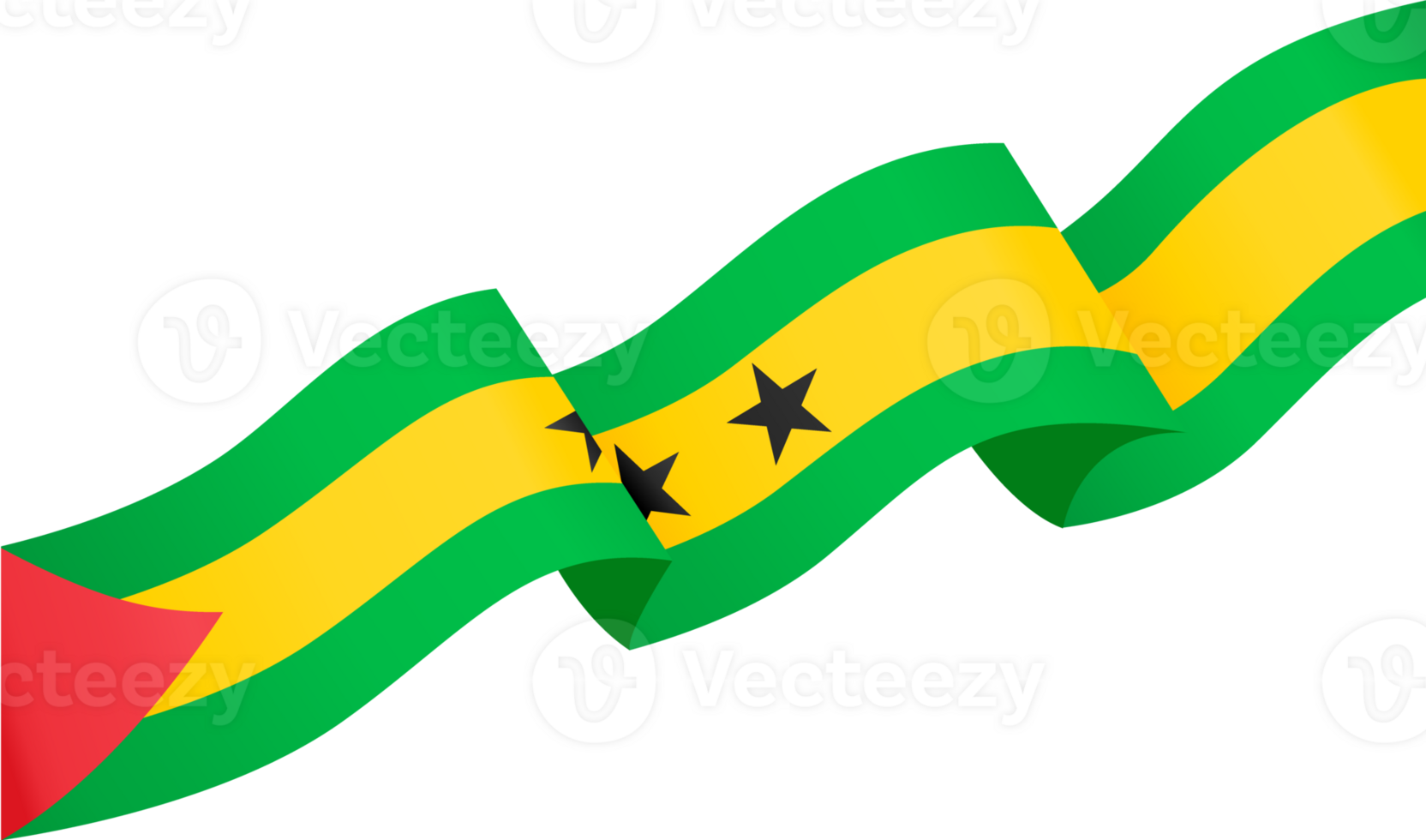 Sao Tome and Principe flag wave png