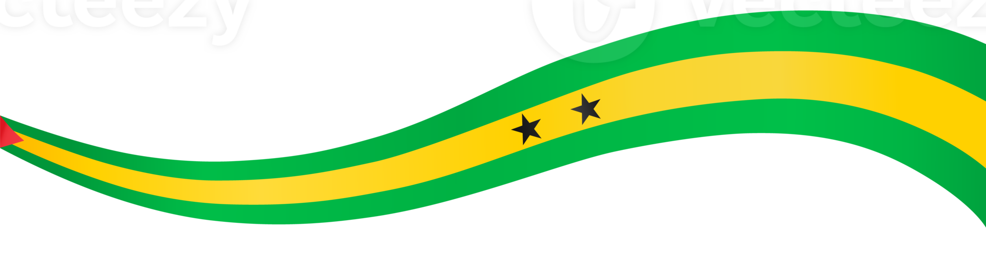 Sao Tome and Principe flag wave png
