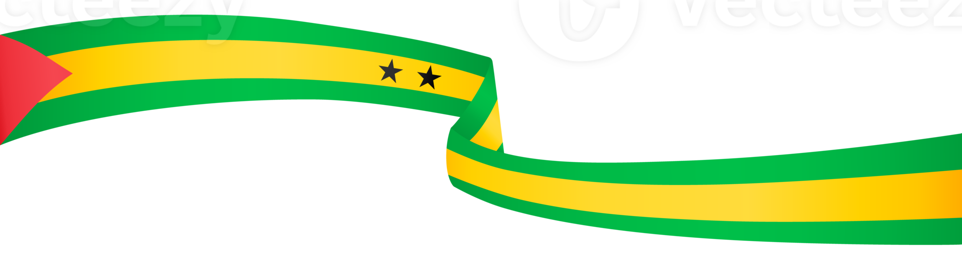 Sao Tome and Principe flag wave png