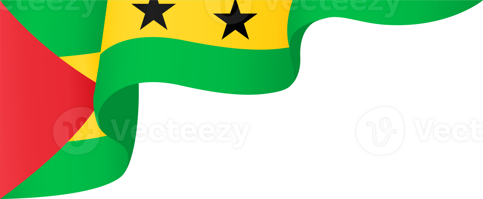 Sao Tome and Principe flag wave png