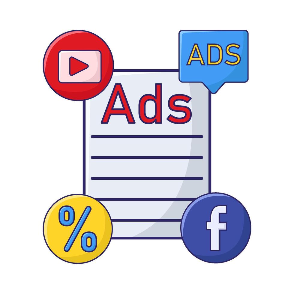 Illustration of mail advertising vector