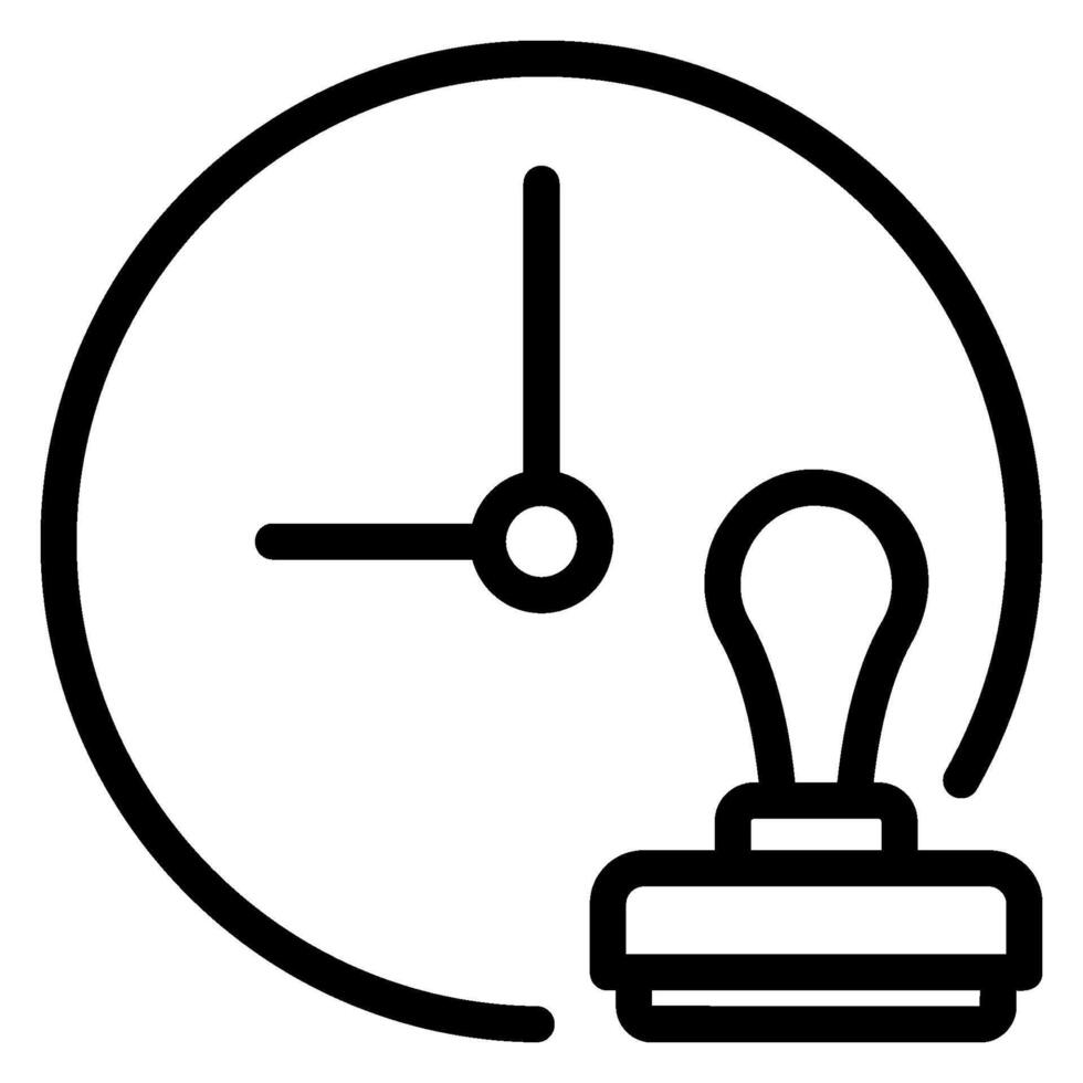 stamp line icon vector