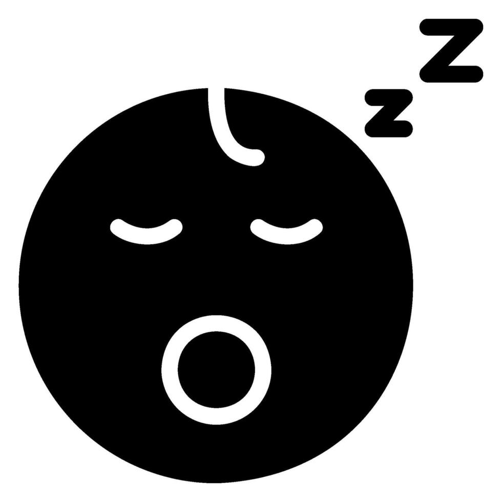 sleep glyph icon vector