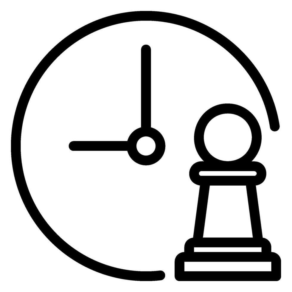 chess line icon vector