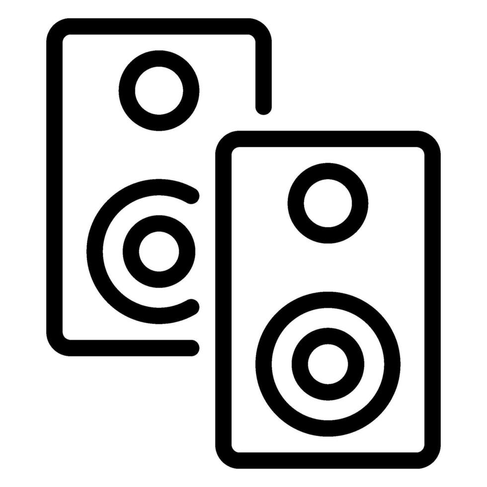 speaker line icon vector