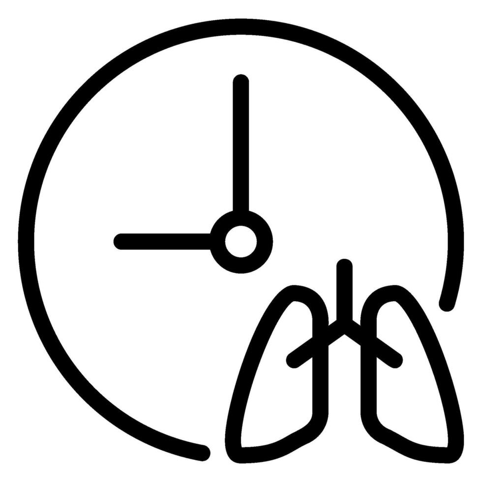 lungs line icon vector