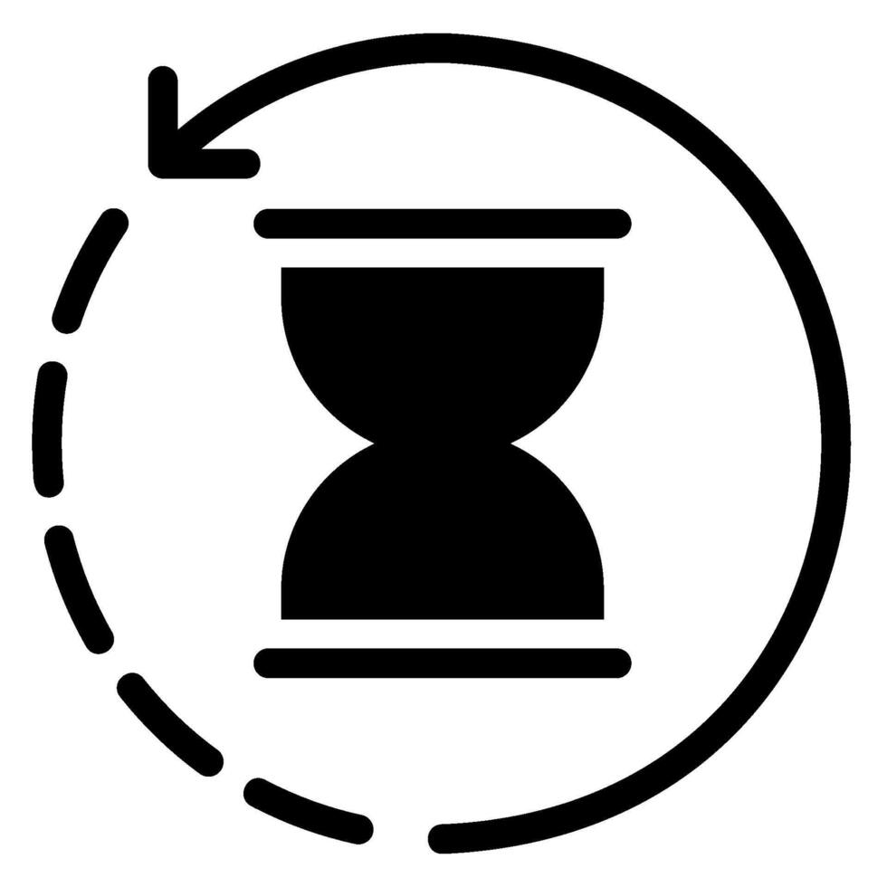 duration glyph icon vector