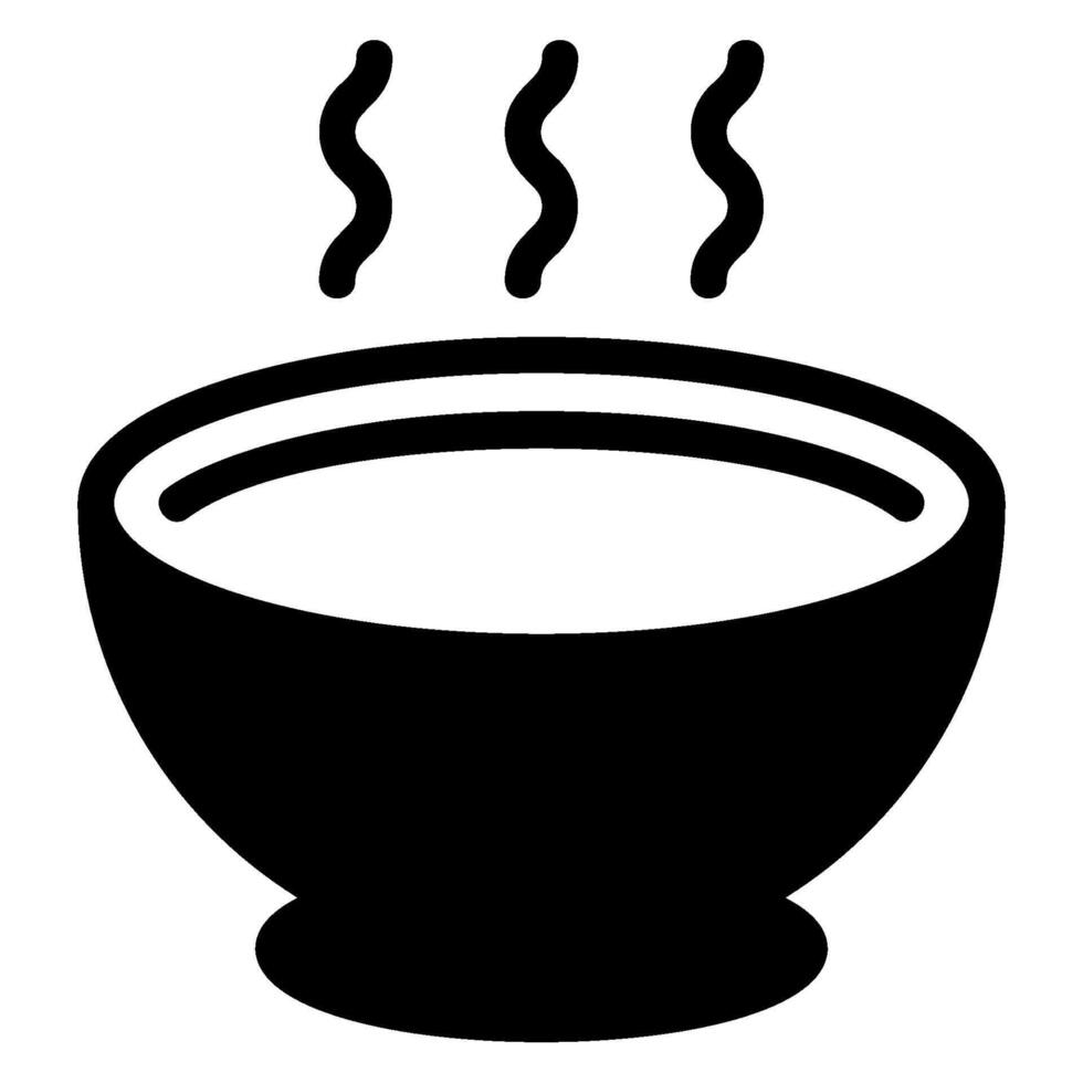soup glyph icon vector