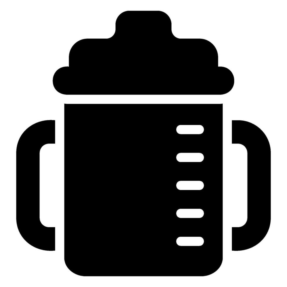 sippy cup glyph icon vector