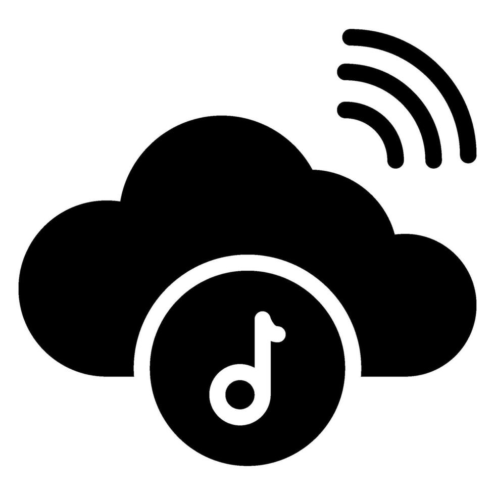 streaming glyph icon vector