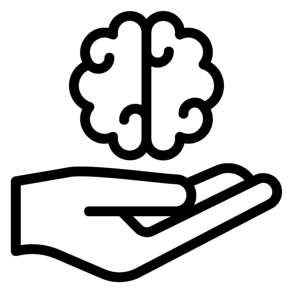 open mind line icon vector