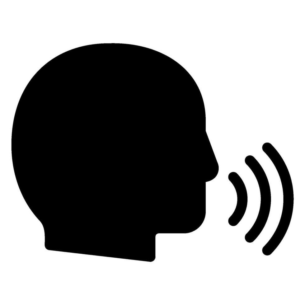 voice glyph icon vector