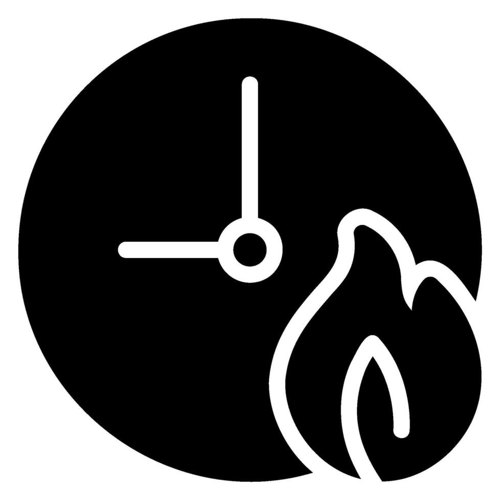 flame glyph icon vector