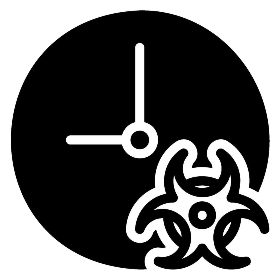 biohazard sign glyph icon vector