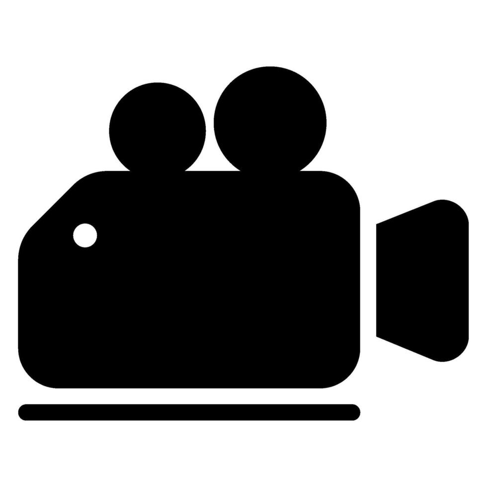 camera glyph icon vector