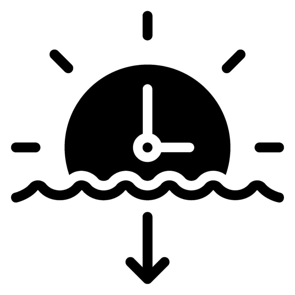 sunset glyph icon vector