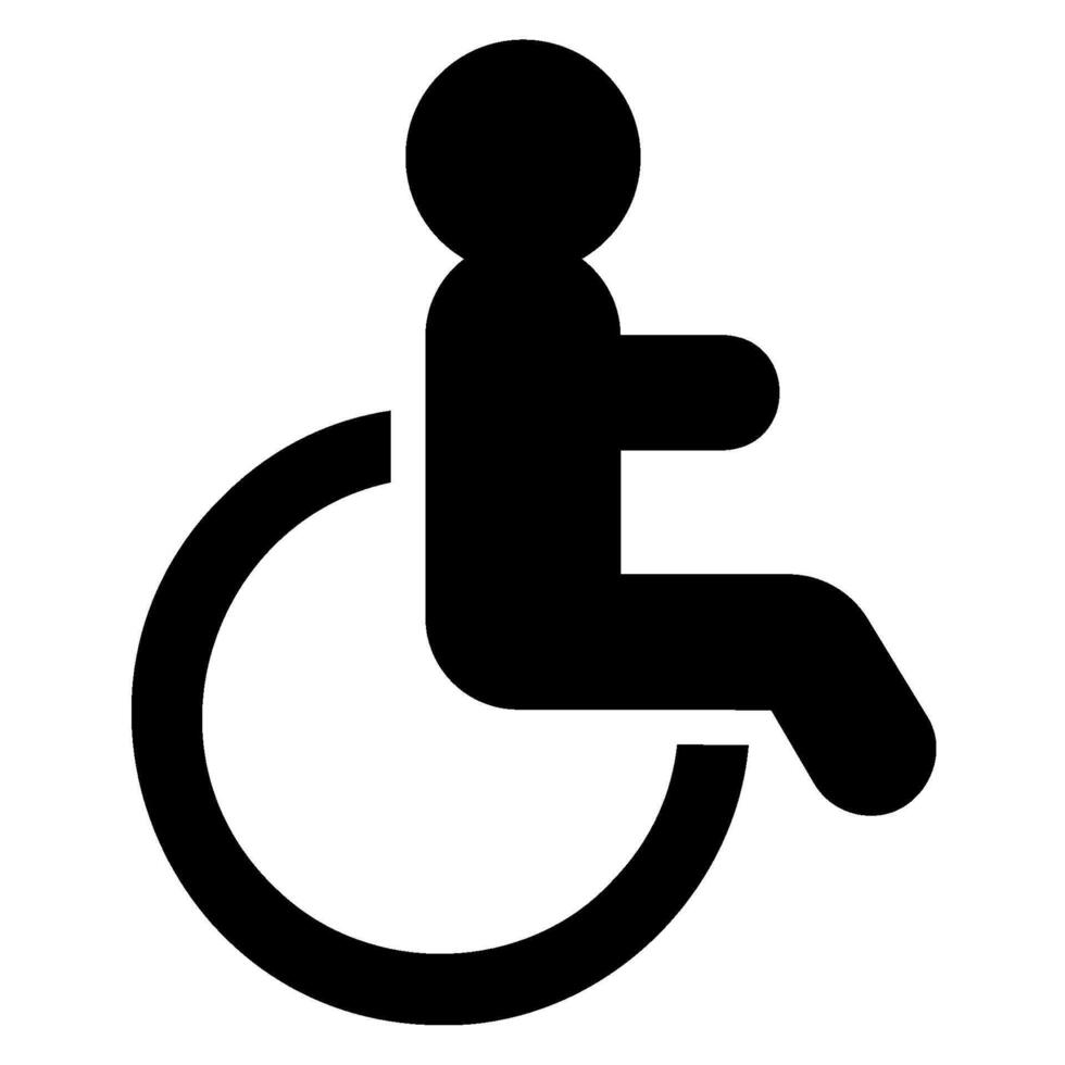 disabled glyph icon vector