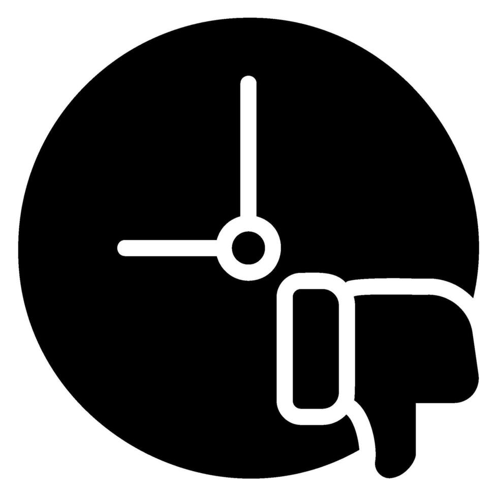 thumb down glyph icon vector