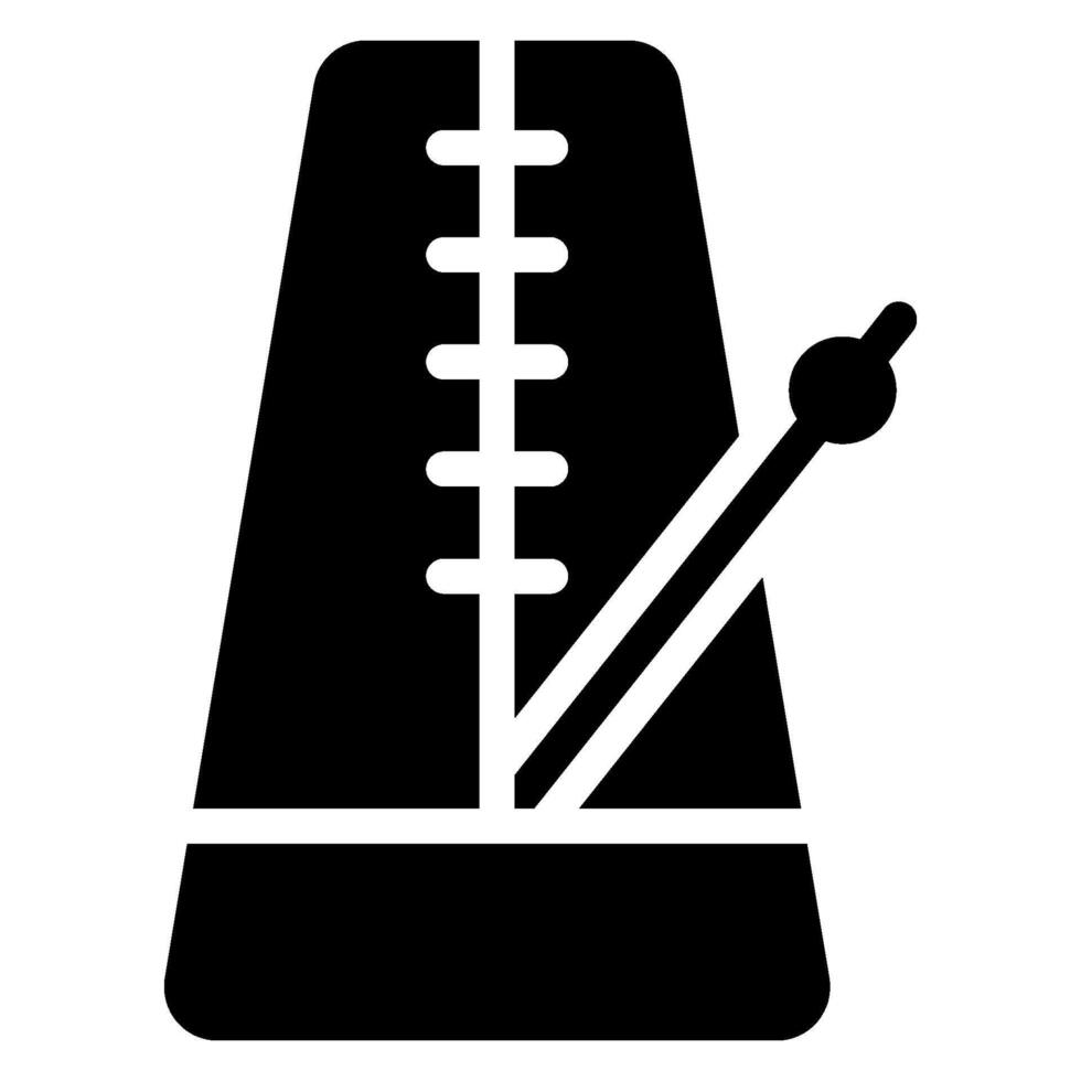 metronome glyph icon vector