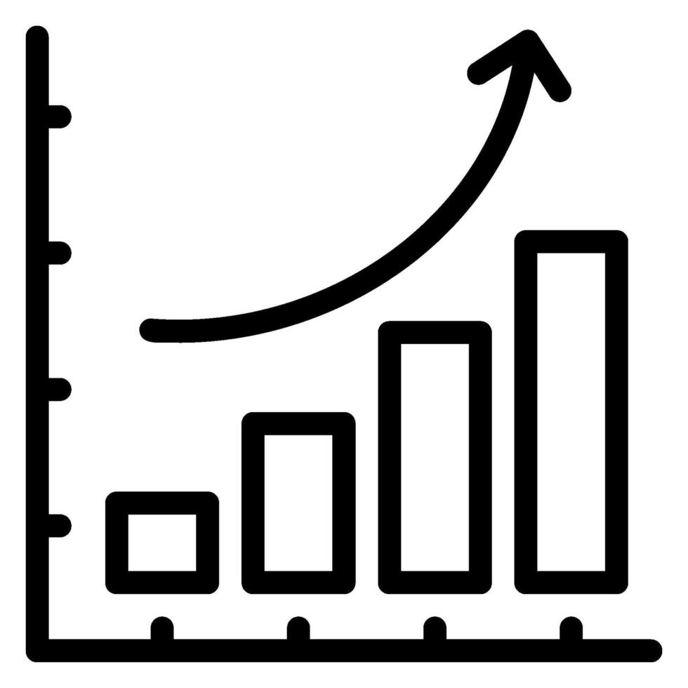 growth line icon vector