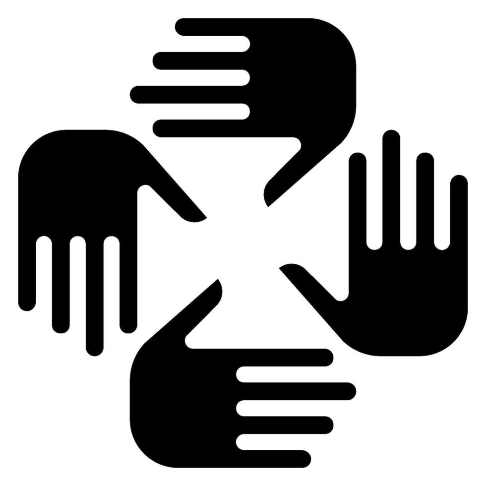 Cooperation glyph icon vector