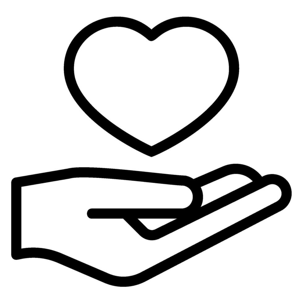 compassion line icon vector
